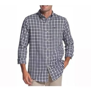 Chaps Men's Easy Care Long Sleeve Woven Shirt.  NEW Size Large